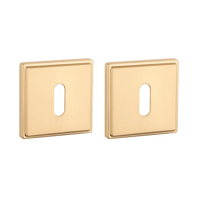 Hoge Kwaliteit Aprile Premium Sleutelrozet 52x52x7mm Vierkant Mat goud