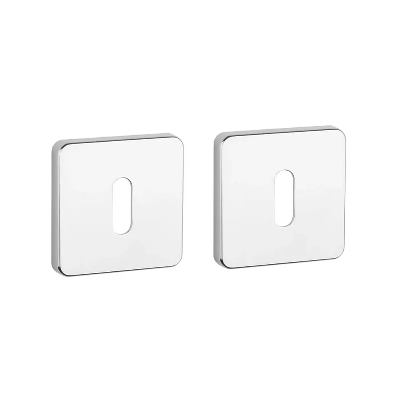 Aprile Premium Sleutelrozet 52x52x7mm Vierkant afgerond Gepolijst chroom Beperkte Voorraad