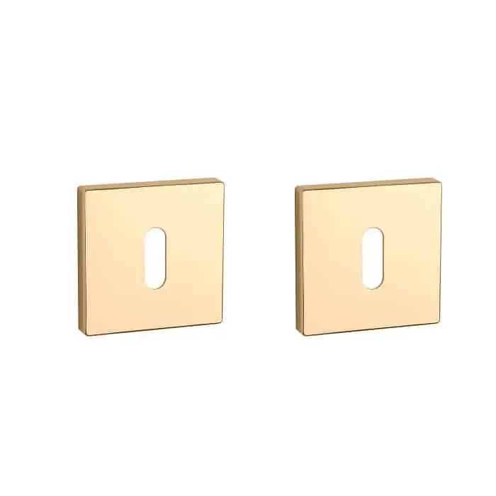 Aprile Premium Sleutelrozet 52x52x7mm Vierkant Goud gepolijst PVD Meest Verkocht