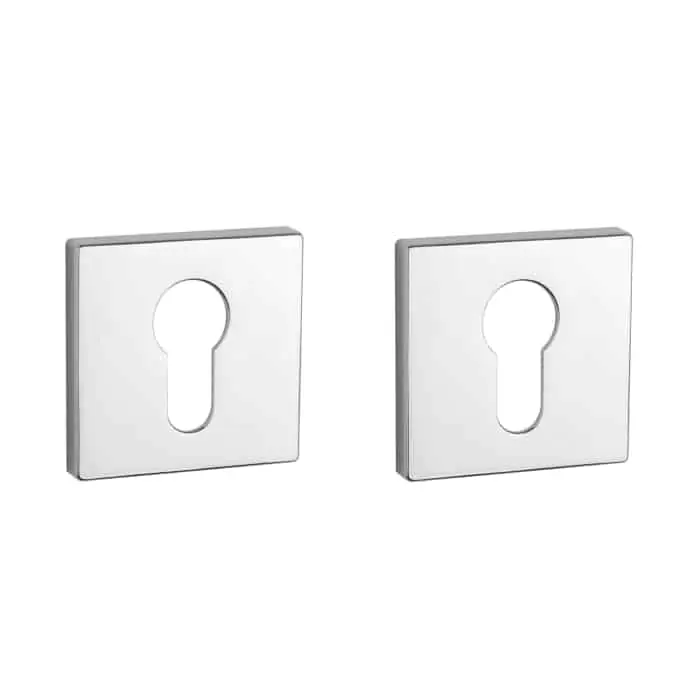 Aprile Prestige Cilinderrozet 50x50x7mm Rechthoekig Gepolijst chroom Veilige Betaling