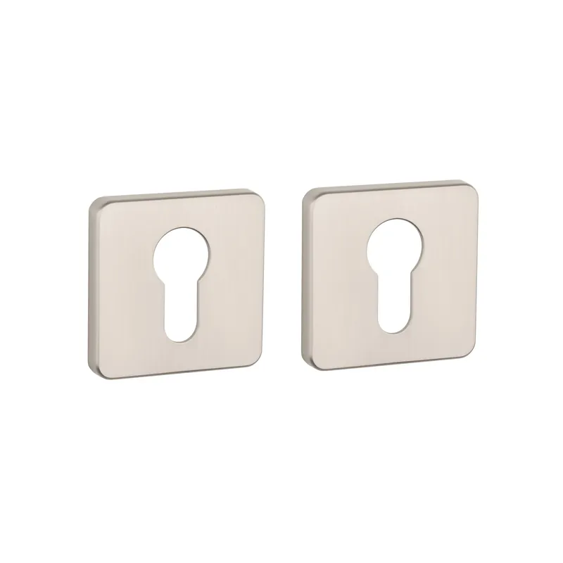 Finale Uitverkoop Aprile Premium Cilinderrozet 52x52x7mm Vierkant afgerond Mat nikkel