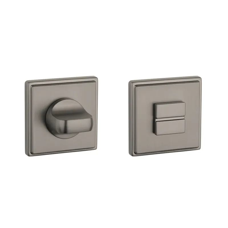 Hoge Kwaliteit Aprile Premium WC-garnituur 52x52x7mm Vierkant Grafiet