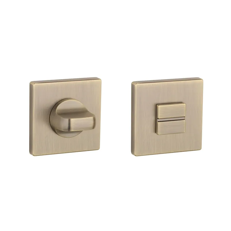 Hoge Kwaliteit Aprile Premium WC-garnituur 52x52x7mm Vierkant afgerond Antique Patina