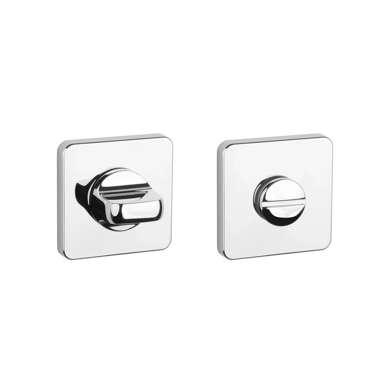 Aprile Premium WC-garnituur 52x52x7mm Vierkant afgerond Gepolijst chroom Beperkte Voorraad
