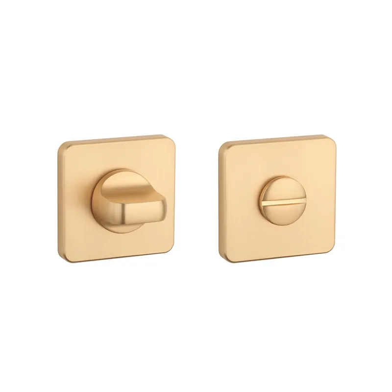 Aprile Premium WC-garnituur 52x52x7mm Vierkant afgerond Mat goud Nieuw