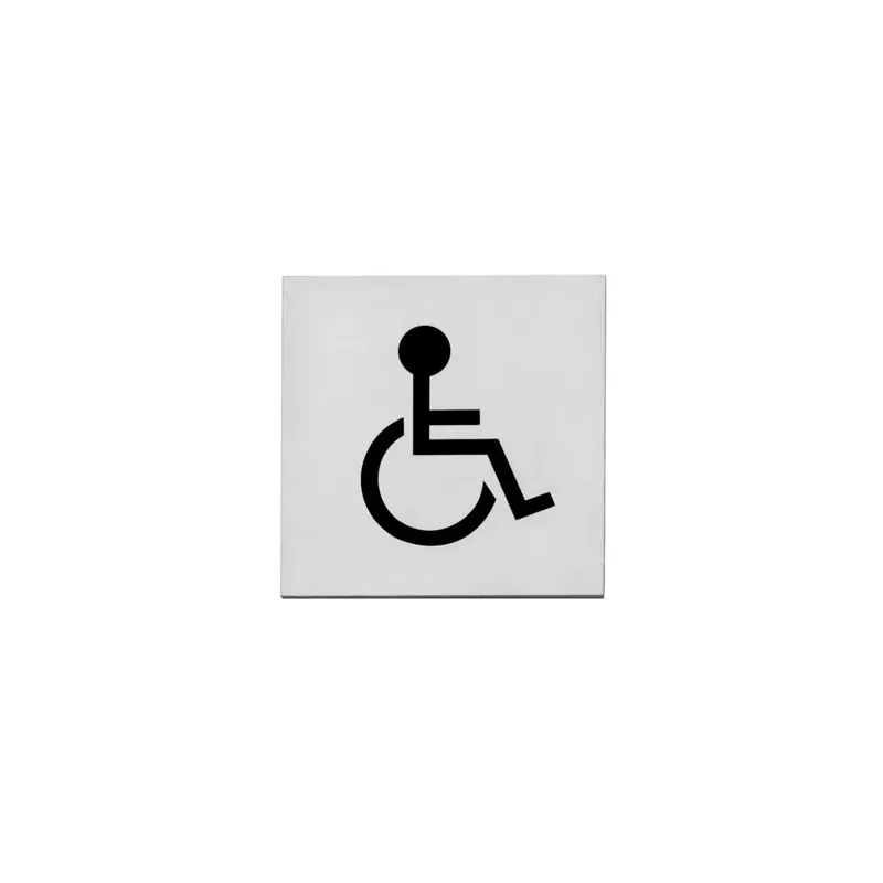 Intersteel Pictogram toilet mindervalide Zelfklevend RVS Geborsteld Nieuw