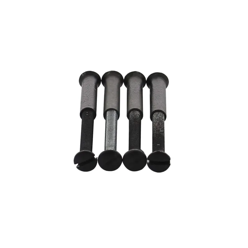 Beperkte Voorraad Intersteel 4 Patentboutjes m4x35mm met hulsjes m4 zwart