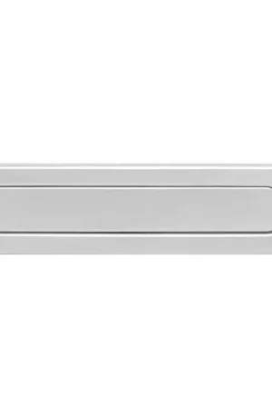 Weekendaanbieding Intersteel Brievenbus ovaal met veer rvs geborsteld 342 x 76 mm