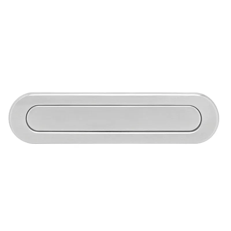 Weekendaanbieding Intersteel Brievenbus ovaal met veer rvs geborsteld 342 x 76 mm