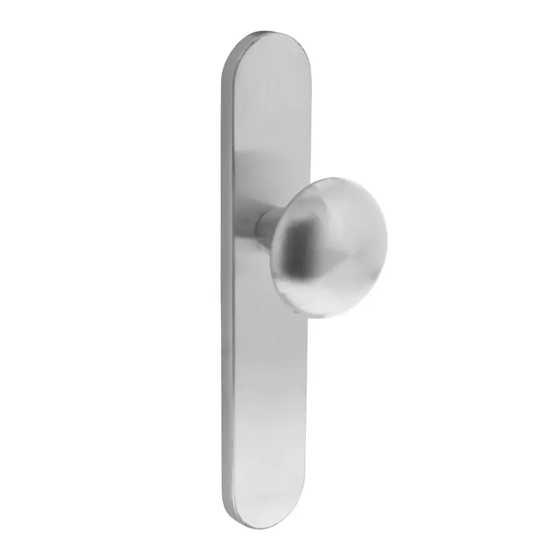Korting Intersteel Knop Paddenstoel op schild met nok RVS Geborsteld