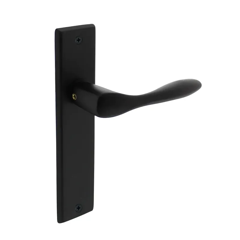Hete Deal Intersteel Deurkruk Banaan met schild 181x41x7mm mat zwart