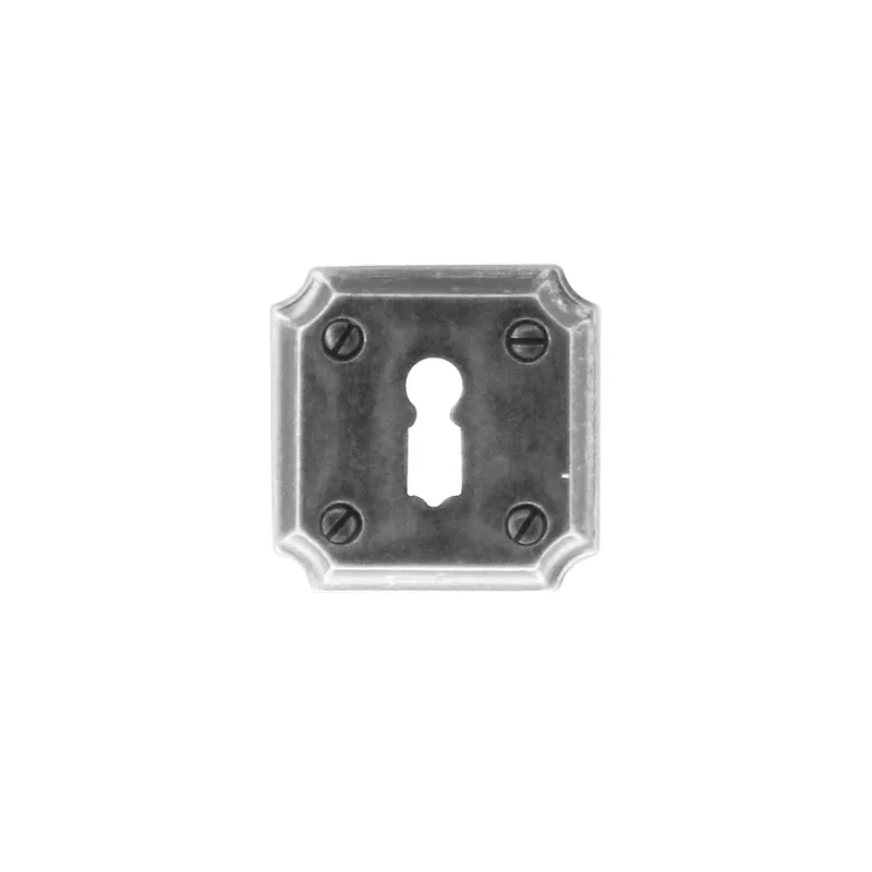 Veilige Betaling HDD Pro Sleutelplaatje Square Retro 50 Mm Old Silver