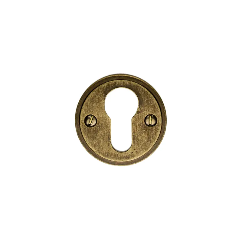 Gratis Retour HDD Pro Cylinderplaatje Rond Retro 48 Mm Plat Old Yellow
