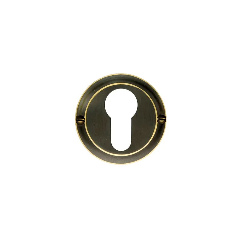 HDD Pro Cylinderplaatje Rond Retro 50 Mm Classic Old Brass Beperkte Voorraad