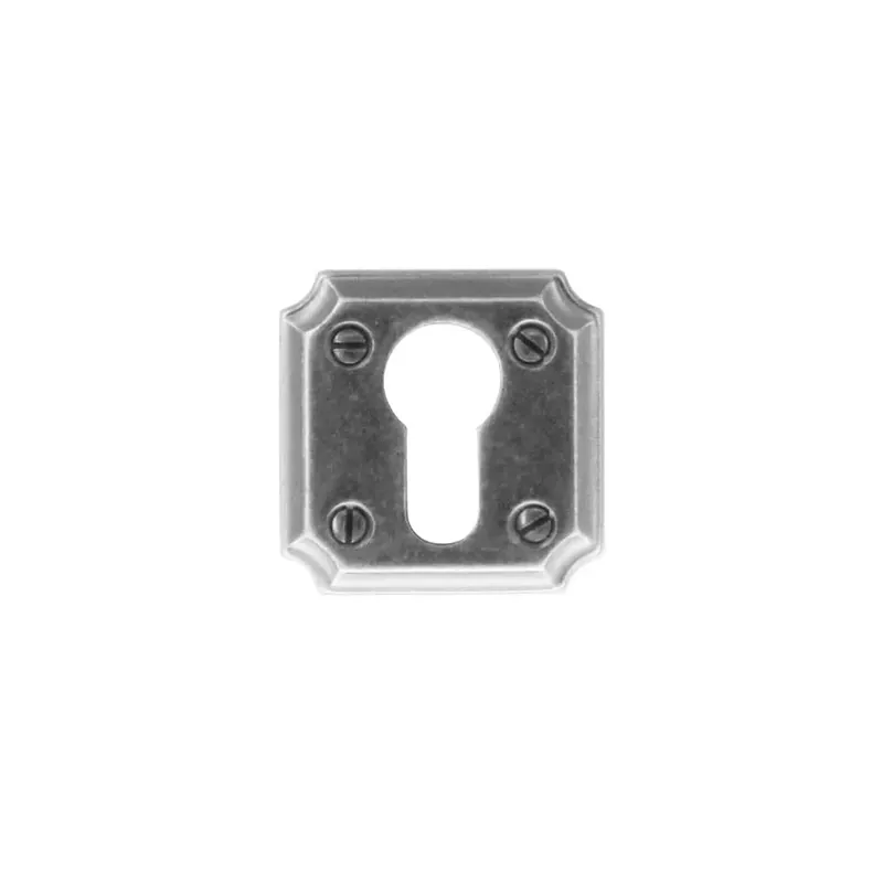 HDD Pro Cylinderplaatje Square Retro 50 Mm Old Silver Weekendaanbieding