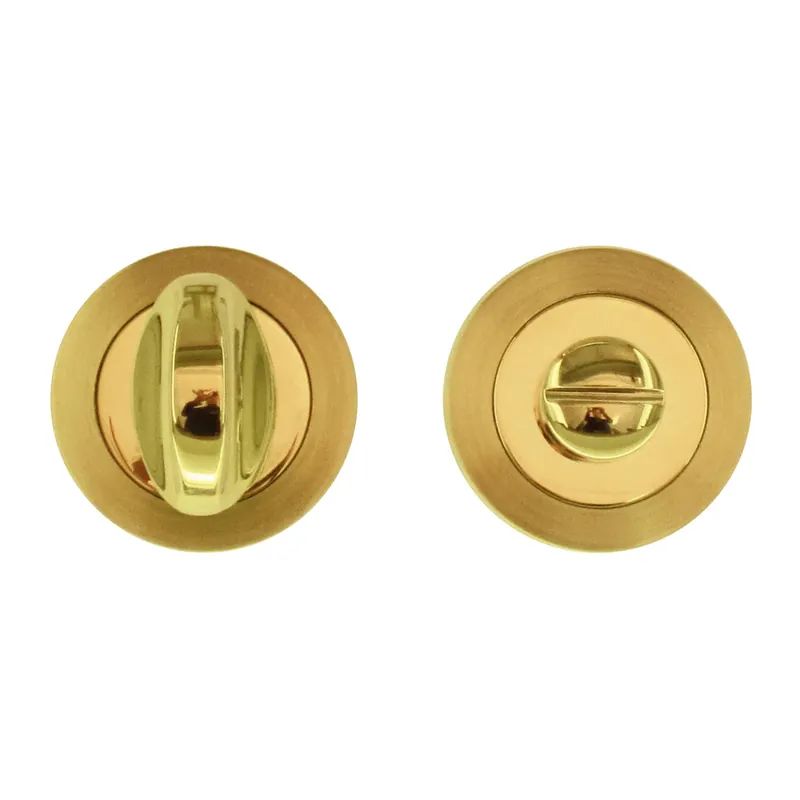 HDD Pro WC Garnituur Rond Draairozas Mat Messing Gepolijst + Messing Gepolijst Beperkt Aanbod