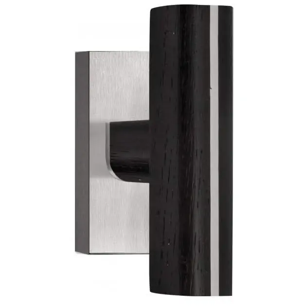 Dagaanbieding Formani PBT22-DK draaikiepgarnituur niet afsluitbaar mat roestvast staal/ eikenhout zwart rechts/links draaiend)
