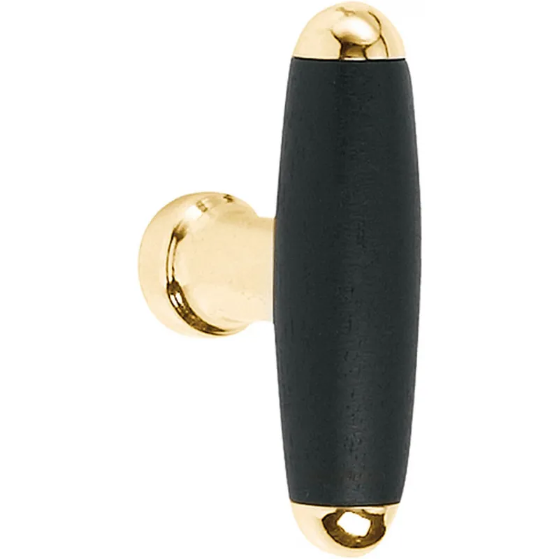 Formani Piet Boon ONE 1932M massieve meubelknop 1932MM -Messing Ongelakt/Ebbenhout Speciale Aanbieding