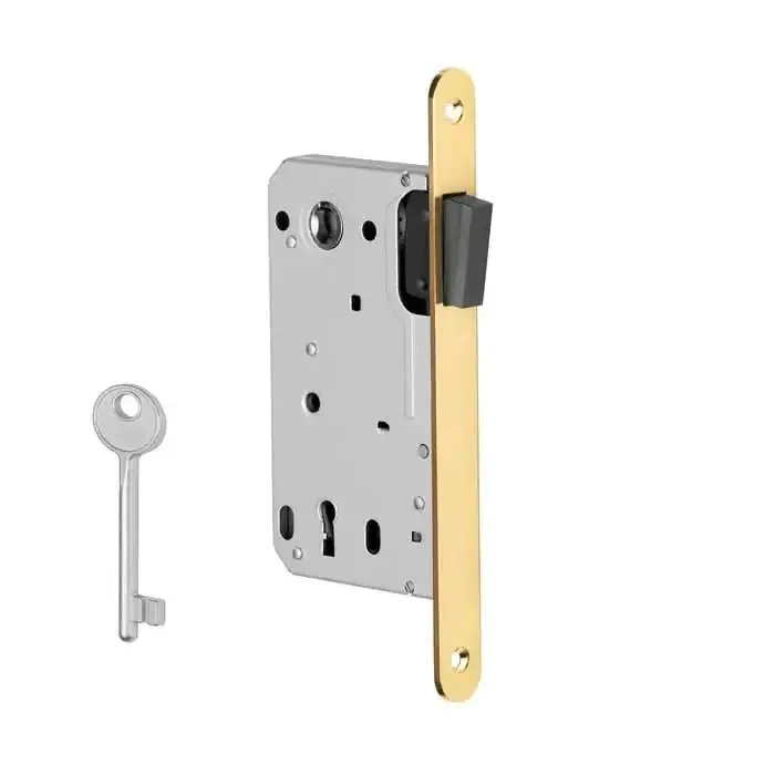 Aprile Woningbouw Magneetslot 2867 – sleutel 90mm – goud gepolijst PVD Gratis Retour