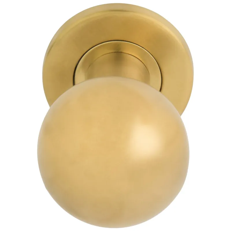 Hete Deal Formani Voordeurknop BASIC LB501D Draaibaar op Rozet PVD Mat Goud