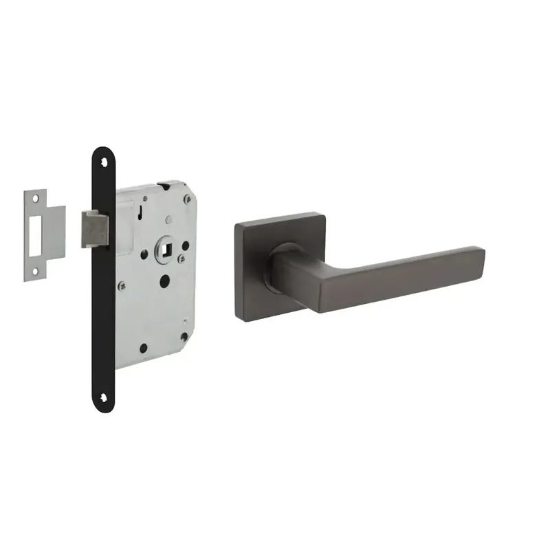 Intersteel Deurbeslag Set Loopslot Zwart Met Deurkruk Hera Antraciet Grijs Nu Kopen