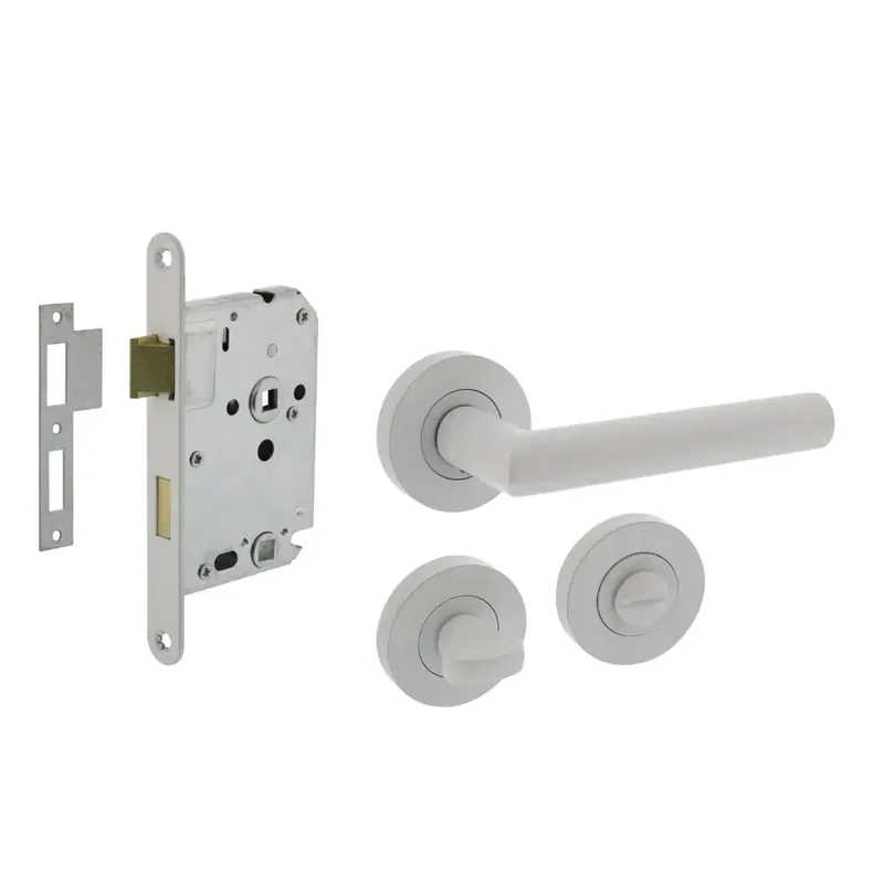 Intersteel Deurbeslag Set Toiletslot 63/8mm Wit Met Deurkruk Bastian en WC-Sluiting Wit Shop Nu