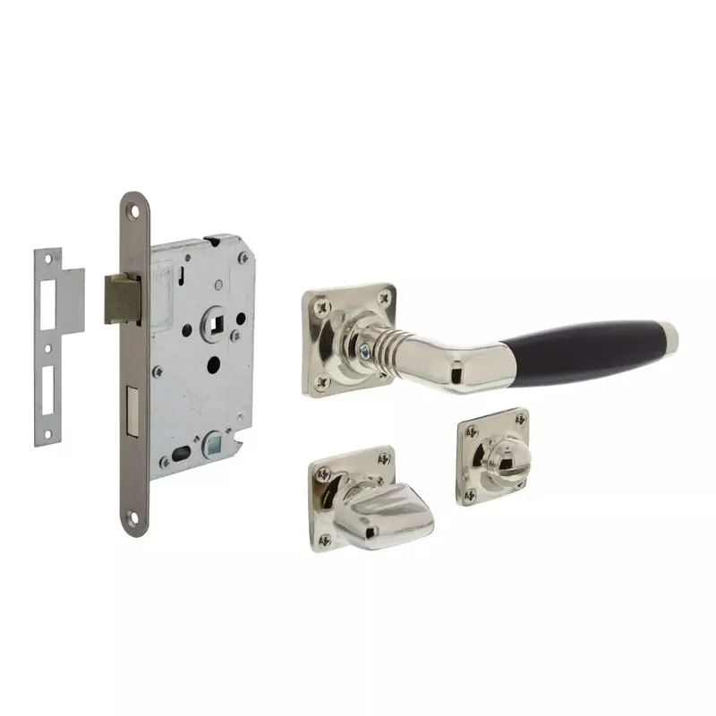 Exclusieve Aanbieding Intersteel Deurbeslag Set Toiletslot 63/8mm RVS Met Deurkruk Ton Basic en WC-Sluiting Nikkel