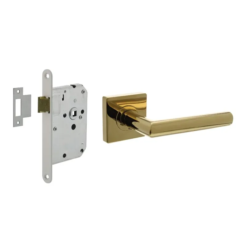 Laatste Versie Intersteel Deurbeslag Set Loopslot Wit Met Deurkruk Bastian Messing Titaan PVD