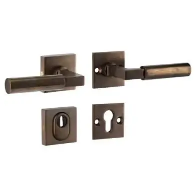 Flitsaanbieding Artitec Mi Satori SKG3 kruk/kruk op rozet Bauhaus m/ KTB messing antiek brons