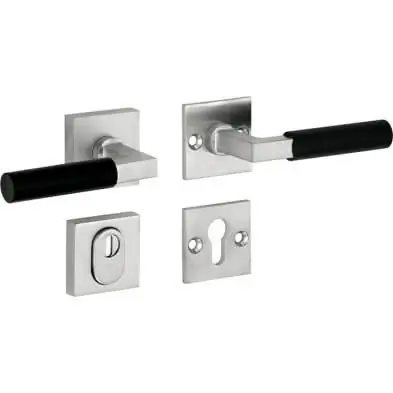 Artitec Mi Satori SKG3 kruk/kruk op rozet Bauhaus ebben m/ KTB mat nikkel / mat nikkel PVD Must-Have