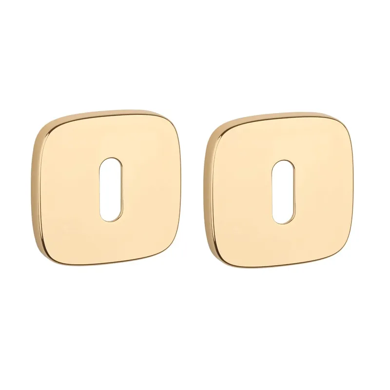 APRILE Sleutelrozet Afgerond Goud Gepolijst 53x53x7mm Beperkt Aanbod