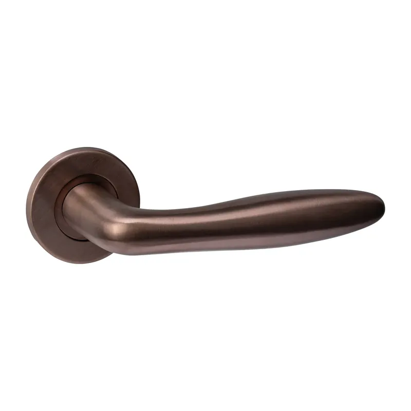 Koop Online Intersteel deurkruk Q 03 op rozet verdekt ø52x6mm pvd brons