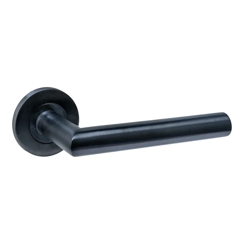 Gecertificeerd Intersteel deurkruk Q 01 op rozet 52x6mm pvd zwart