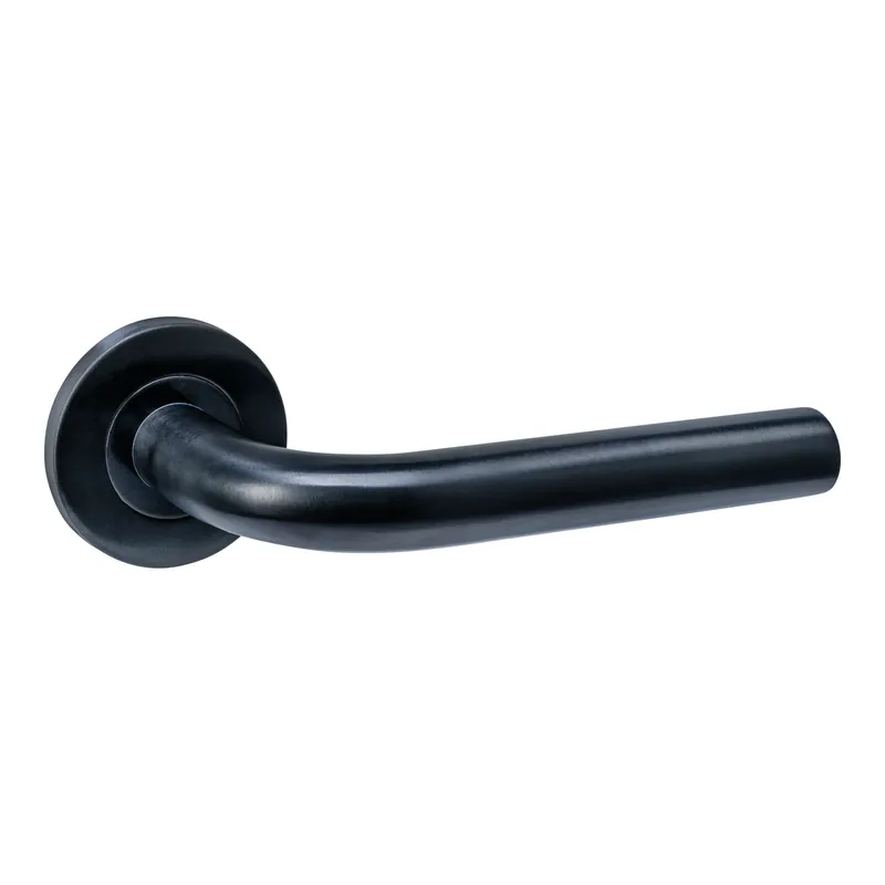 Flitsaanbieding Intersteel deurkruk Q 02 op rozet 52x6mm pvd zwart