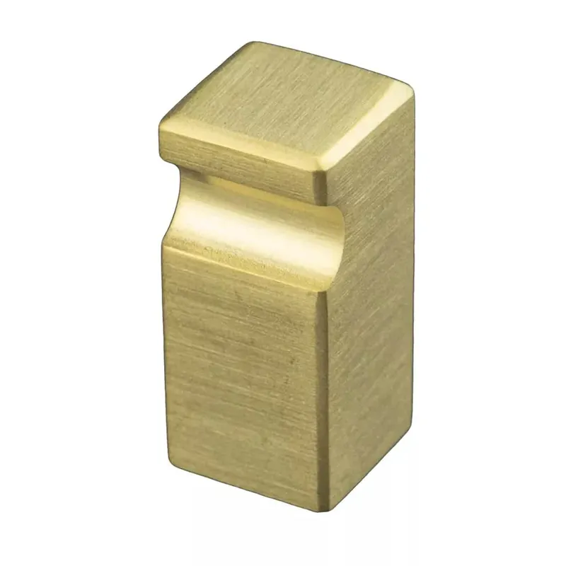 HHD Pro Meubelknop Kasttrekker Cubica Top 12mm Messing Gepolijst Favoriet