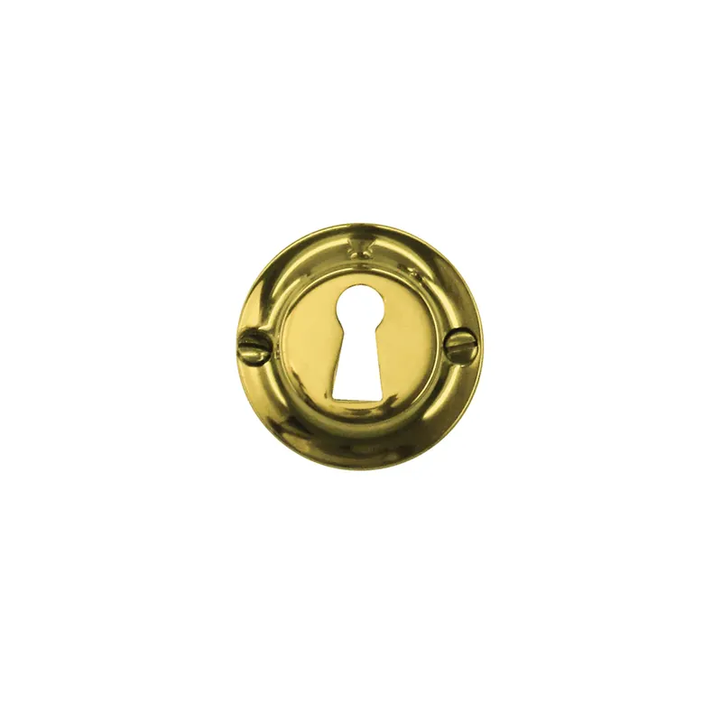 HDD Pro Sleutelplaatje Rond Retro 43 Mm Classic Messing Gepolijst Niet Vernist Gratis Retour