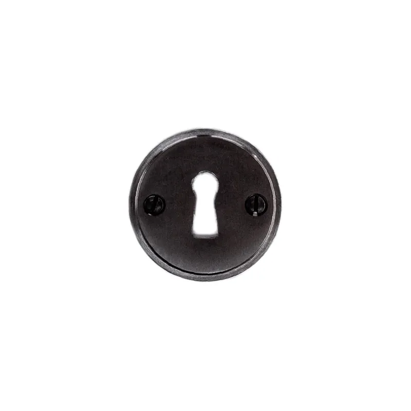 HDD Pro Sleutelplaatje Rond Retro 48 Mm Plat Gunmetal Seizoensaanbieding