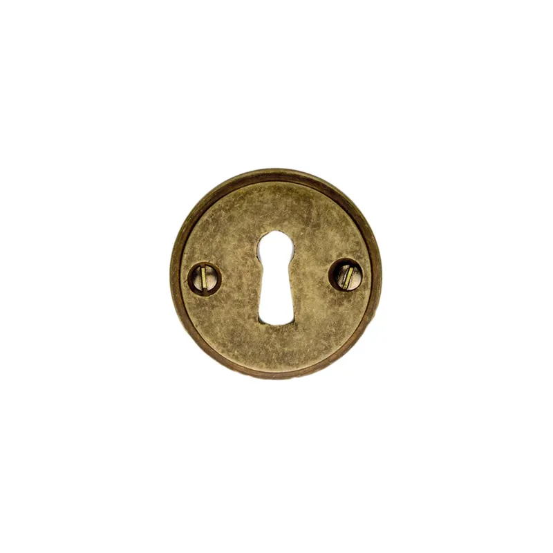 HDD Pro Sleutelplaatje Rond Retro 48 Mm Plat Old Yellow Voordeelprijs