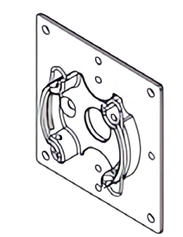 FAAC TM2 SUP45 100x100 Metalen plaat met clip-bevestigingsbeugel voor TM2 45 Goedkoop