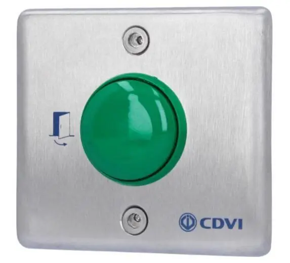 CDVI Drukknop voor uitgang voorbekabeld BPCHOC65AV Snelle Levering