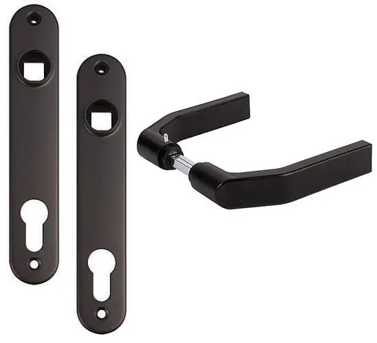 Zwarte polyamide klink met schild voor Locinox insteeksloten PC92 Exclusieve Aanbieding