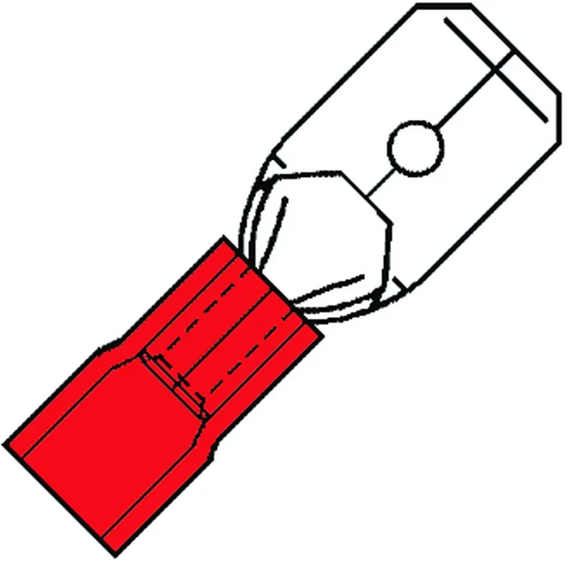 Lage Kosten kabelschoen vlaksteker geisoleerd rood