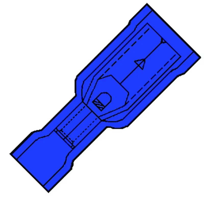 Betrouwbaar kabelschoen buskontakt blauw
