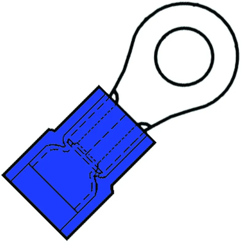 Rechtstreeks Van De Fabrikant kabelschoen ring geisoleerd blauw