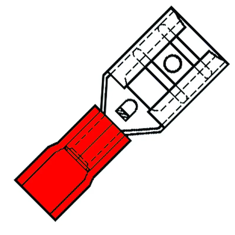 Finale Uitverkoop kabelschoen vlakstekerhuls geisol. rood