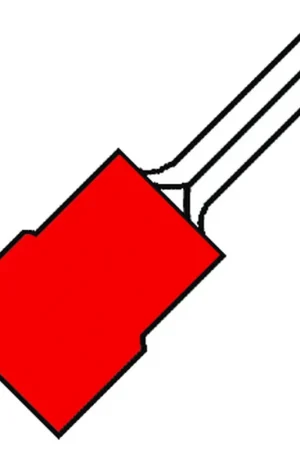Gecertificeerd kabelschoen stift geisoleerd rood
