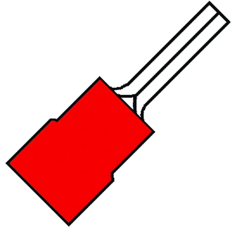 Gecertificeerd kabelschoen stift geisoleerd rood