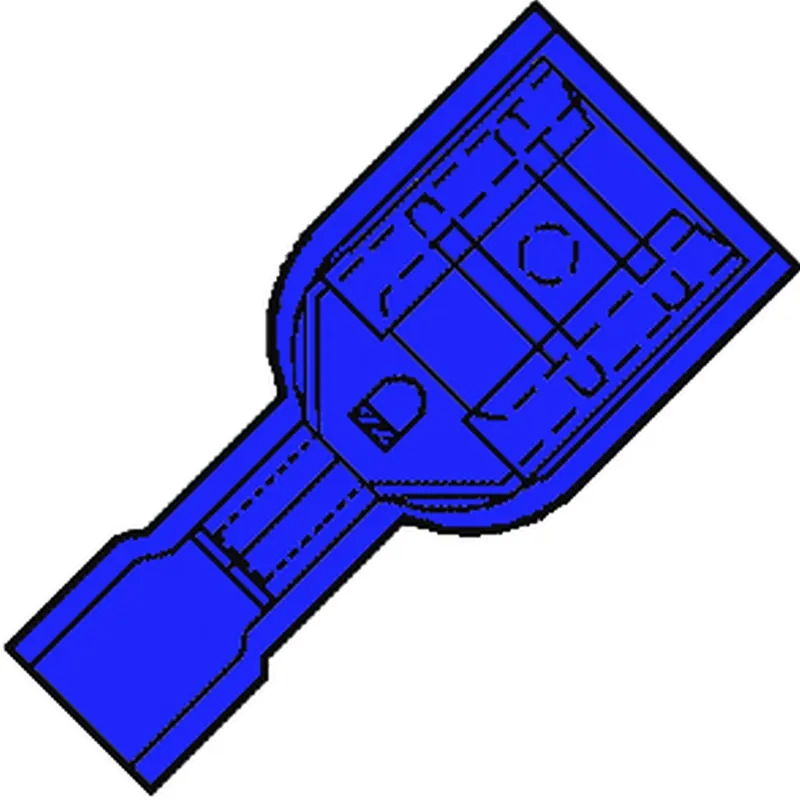 Beste Prijs kabelschoen vlakstekerhuls blauw