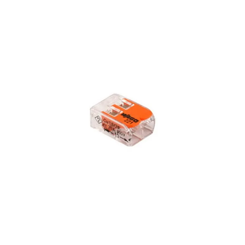 Express Levering lasklem 2-voudig transparant/oranje wago
