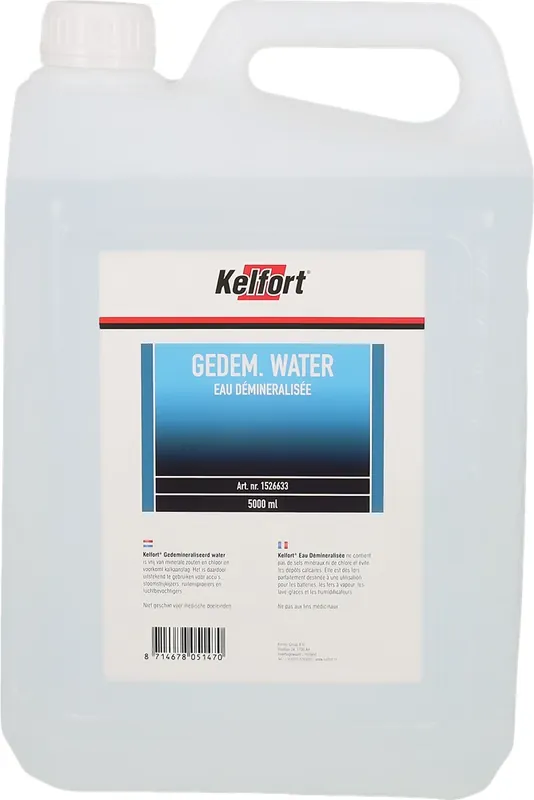 Op = Op gedemineraliseerd water kelfort